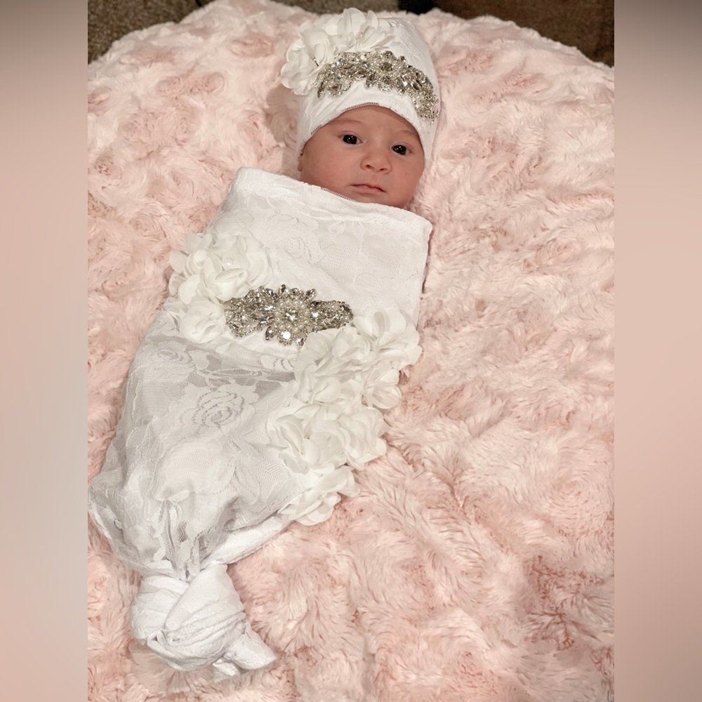 Infant white baby layette baby sack